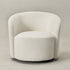 Everitte Bouclé Swivel Barrel Chair - Cream Modern Swivel Chair | Swivel Accent Chairs | Kinwell Furniture | Swivel Armchairs